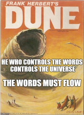 Dune words must flow